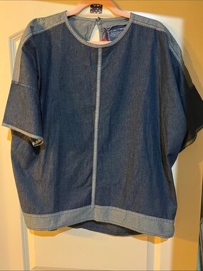 Beyond Threads ™ Women’s Dark Denim Short-Sleeve Top H198